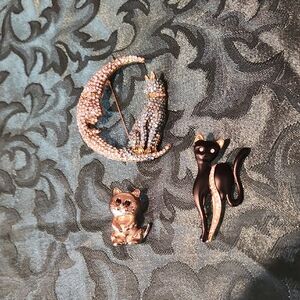 Unique Cat Brooch Set-Cats Cats Cats!!
